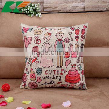 2015 Creative home office couple cushion cover Cotton and linen pillowcases