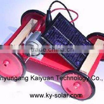 DIY Solar energy powered toys driving car model