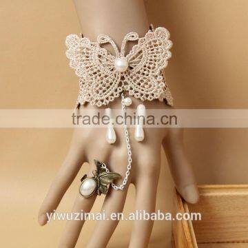 Japan and South Korea fashion lace butterfly bracelets with ring jewelry wholesale