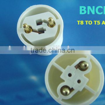 Easily installed T8 toT5 fluorescent lamp tube adapter adaptor 14W/28W