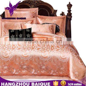 Chinese Cotton Orange Jacquard Bed Cover Set