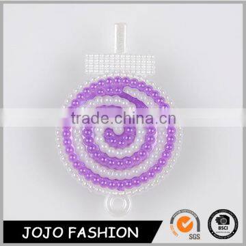 Hot trendy cute white purple bead made lolly shape brooches for kids