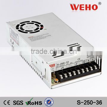 Single Output power supply switching 250w 36volt 6.7amp Smps