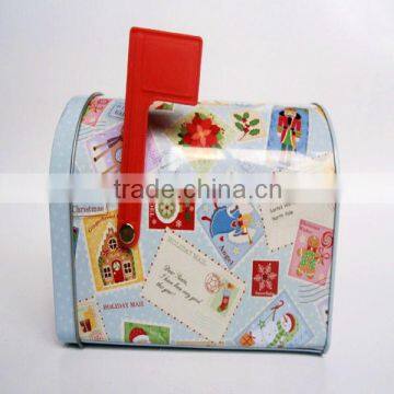 tin mailbox, metal post box