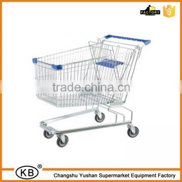 150L zinc plated steel metal trolley with wheels