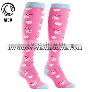 Fashion Red Double Monkey Lovely Girl Knee High Socks photo-2