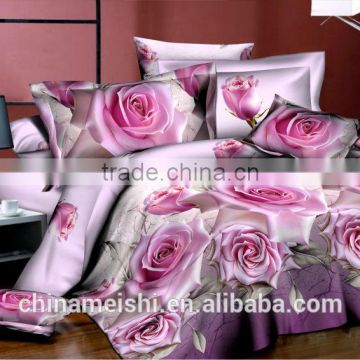 hot-selling high quality wholesale 3d red rose floral print bedclothes