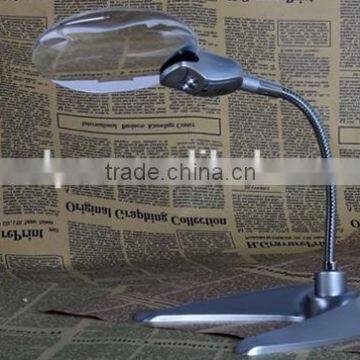 LED Lighted Flexible Desktop Magnifier/magnifying glasses hands free