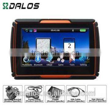 Hot sale Waterproof motorcycle gps navigator with free map buletooth avin gps navigation