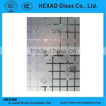 5mm Acid Etched Glass in Building&Real Estate with CE&ISO Certificate