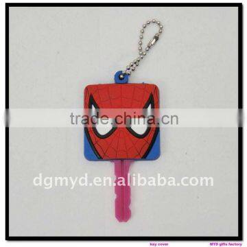 Beautiful and special soft PVC spiderman key cover