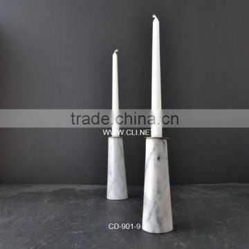 White Marble Candle Holder