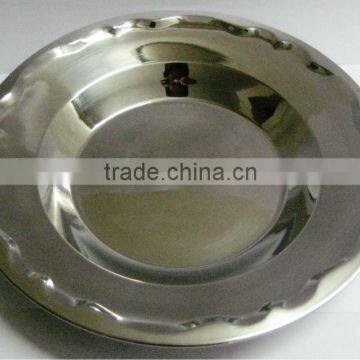 Border Soup Plate With Stainless Steel