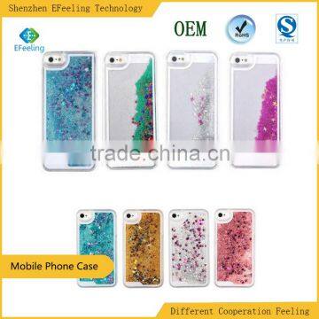 New Designed Moving Liquid Stars Hard Case Cover For Iphone 5 4S 5S 6 6 Plus