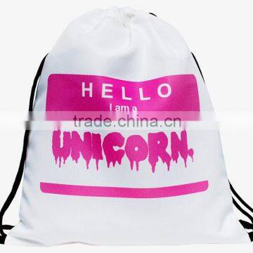 2015 Promotional cotton nylon drawstring bag, wholesale embroidery sports shoe bag