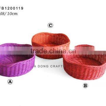 Colorful Rattan Fruit Basket