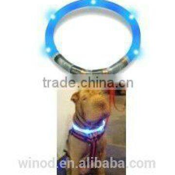 Silicon dog collar,waterproof LED pet collar,flashing safety pet accassory