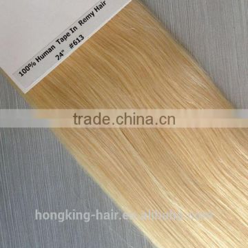 Super tape hair extension 40pcs full head 100% virgin Remy European curly tape hair extension