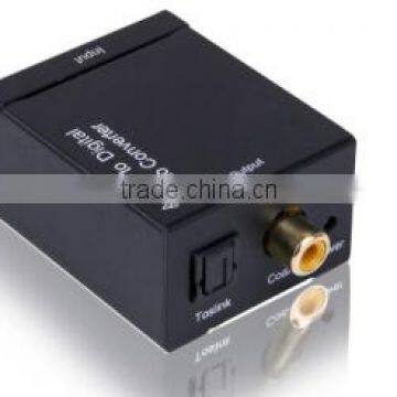 Analog R/L to digital fiber optic coaxial Toslink audio converter China supplier