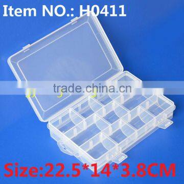 H0411 22.5*14*3.8Cm Multipurpose Plastic Box Fishing Tackle Box
