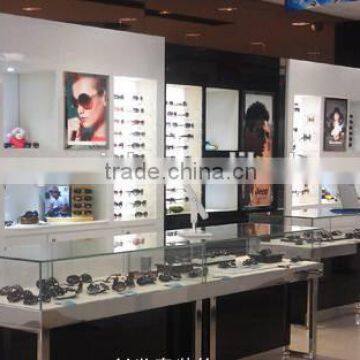 modern optical showcase, wall mounted eyewear display