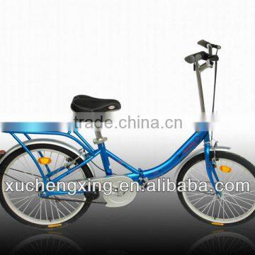 Blue lady's Alloy folding bicycle frame