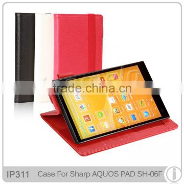 2014 alibaba made in china 7inch tablet leather case for Sharp AQUOS PAD SH-06F