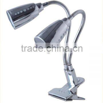 2016 America Models Office use Metal Double head LED Clip Bedside Lamp