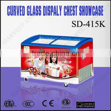 SD415K Curved Glass Display Supermarket Showcase