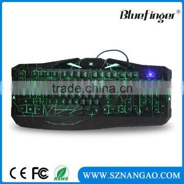 Shenzhen Factory Seven color backlit USB wired computer keyboard