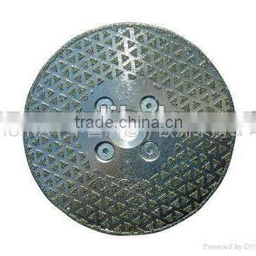 Electroplated grinding and cutting blade