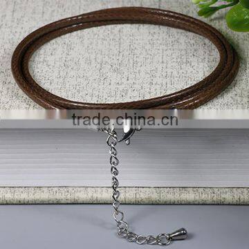 popular pendant waxed cotton cord necklace for gift