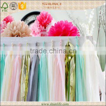 Hot sale price high quality factory tissue FOIL paper tassel for party decoration