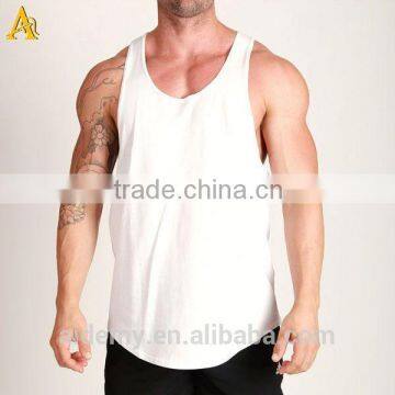 2016 Mens wholesale blank Mens polyester cotton Tank top