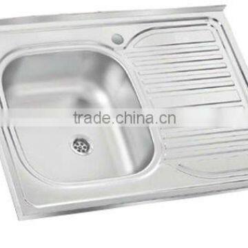 60x80 Lay-on Stainless Steel Kitchen Sink (DE311)