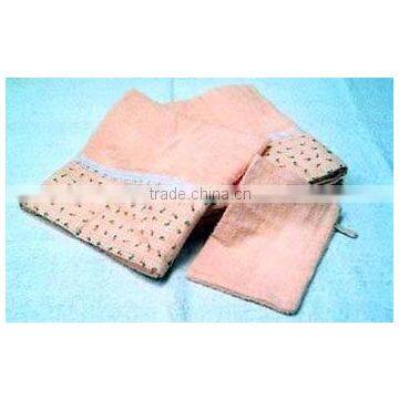 100% Cotton Terry Towels With Fabric Trim