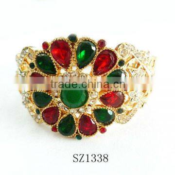 Wholesale gold plated bangles costume imitation jewellery shine gold