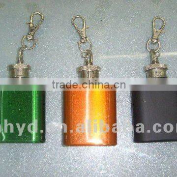 1oz stainless steel hip mini flask with different color