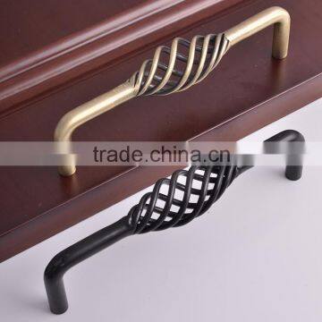 Manufacturer Customized IRON birdcage kitchen cabinet drawer wardrobs pull door handles,modern classical decorative accessories