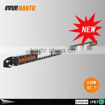 New design! 51inch super slim led light bar amber&white 210W remote controlled led strobe lights waterproof IP67