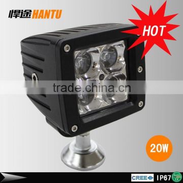 2015 hot sell auto parts with high lumens IP 68 20W 12v 2*2 working light led spot light square