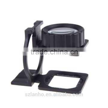 20X Foldable Magnifier Stand Measure Scale Magnifying Glass Portable Loupe 28mm