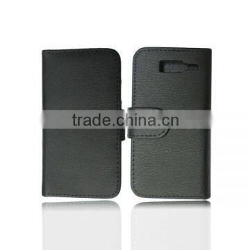 black leather wallet flip case for motorola razr d1 with card slots