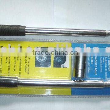 telescopic L type wheel wrench. 17*19 21*23mmsocket