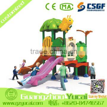 modern style children plastic outdoor slides playground equipment