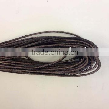 Flat Nappa Leather cords -Real Nappa Leather Round-2.5MM-Snake style-antique grey