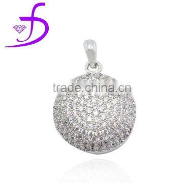 2015 shining steling silver crown pendant crown jewelry with CZ crown pendant