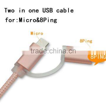 2016 PNGXE Latest Fast Charging Usb Charger Cable for Iphone6 and for Samsung S6 2 in 1 Usb Cable photo-2