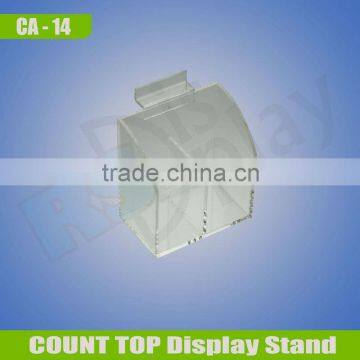 Clear slatwall hanging tray