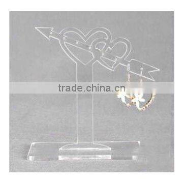 Modern designed Clear Acrylic Heart-shaped earring display